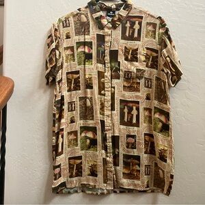 Dravus Men’s Mushroom Button Down Shirt S
